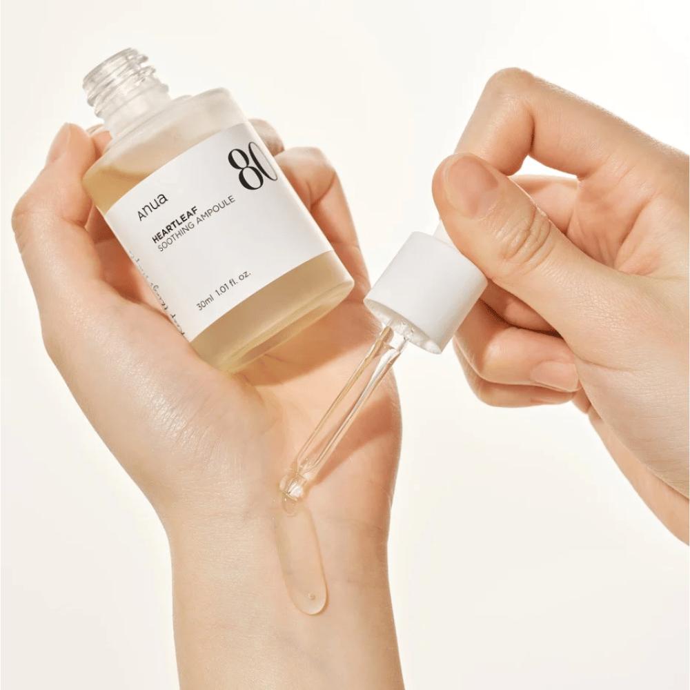 ANUA Heartleaf 80% Soothing Ampoule para acné y rojeces 30ml